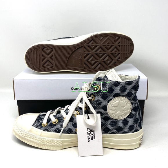 Convers 🔥SALE!🔥 BLANK CANVAS Chuck 70 NY Polka Debby Women Size 159085C - Picture 2 of 9